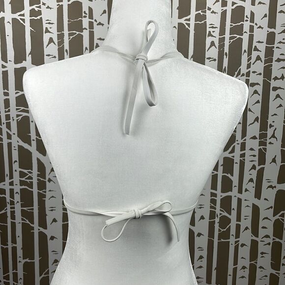 GAP Body pink and tan striped bikini with floral accents - Picture 5 of 12